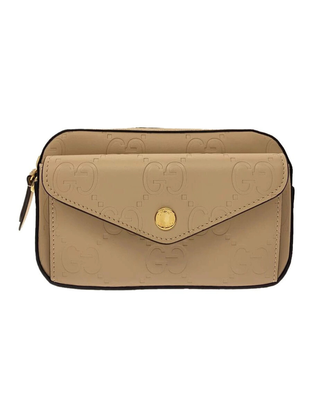 Gucci beige Pink Jumbo GG embossed Chain Crossbody Bag